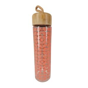 ELLO 24 OZ GLASS WATER BOTTLE — BAMBOO TWIST CAP • BPA & LEAD FREE
